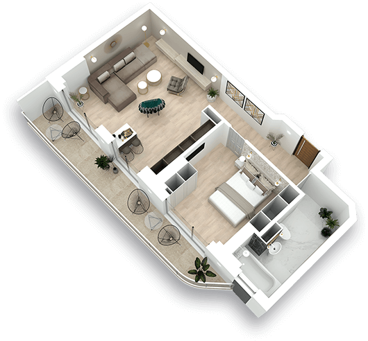 apartament 2 camere constanta tip A01 tomis tower