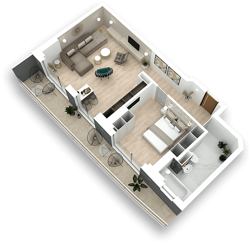 apartament 2 camere constanta tip A01/B tomis tower