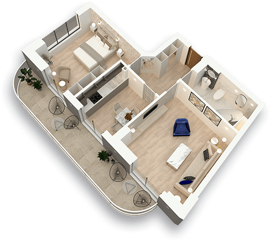 apartament 2 camere constanta tip A02 tomis tower