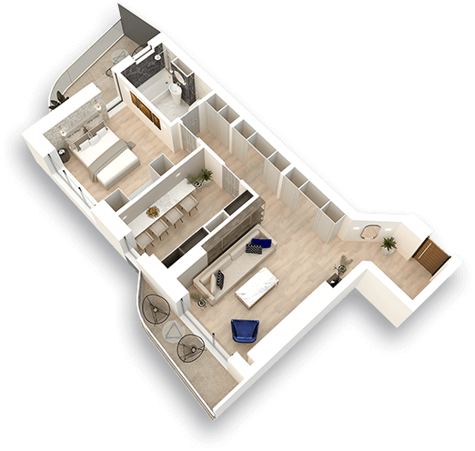 apartament 2 camere constanta tip A07/B tomis tower